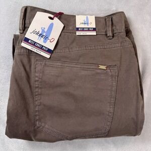 Johnnie-O West Coast Prep Men's Brown Chino Pants 38x34 Straight Fit NWT